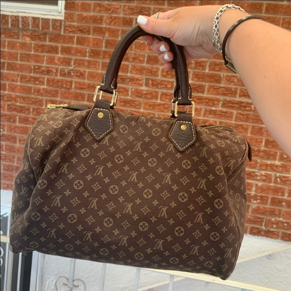 Authentic Louis Vuitton speedy mini Lin 30 ebene - Picture 1 of 8